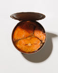 open can of our wild sockeye salmon bone in skin on