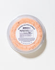 Back of smoked salmon container with label on white background