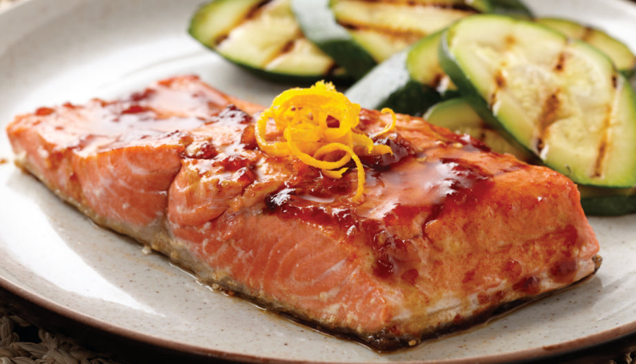 Molasses Marmalade Glazed Salmon