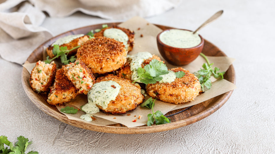 Coconut Shrimp Cakes with Cilantro Aioli