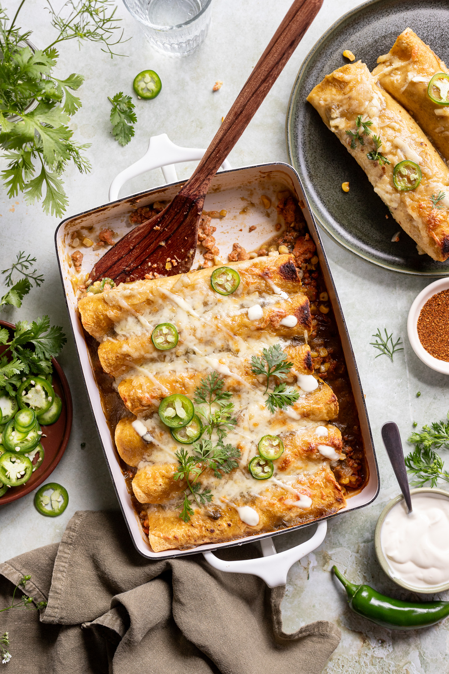 Ground Salmon Enchiladas