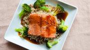 Maple Ginger Glazed Steamed Salmon