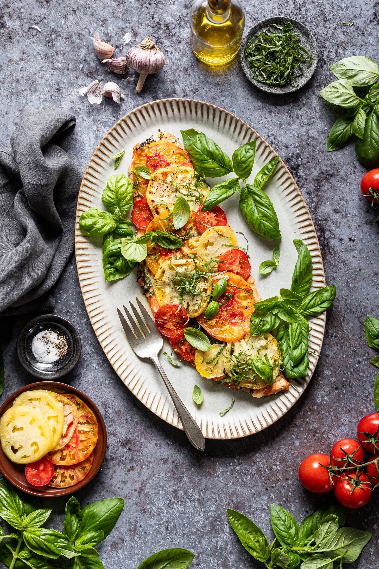 Tomato and Basil Salmon