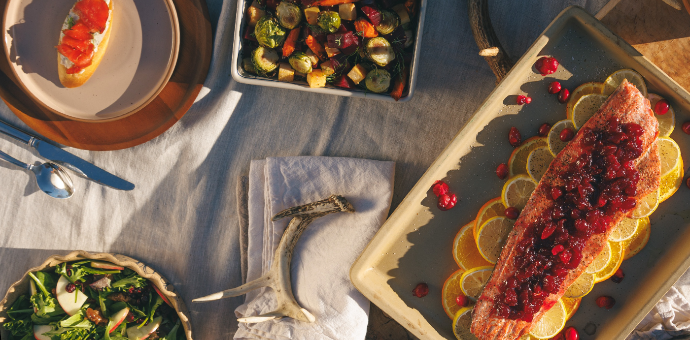 Scallops & Mustard Maple Root Vegetables