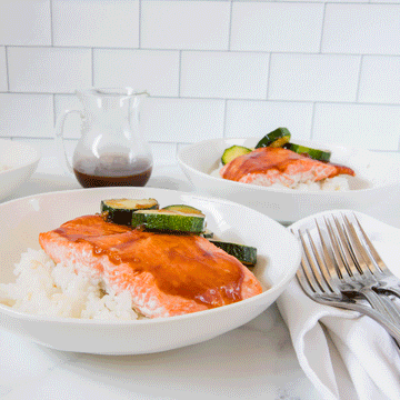 Chinese-Style BBQ Salmon Bowls
