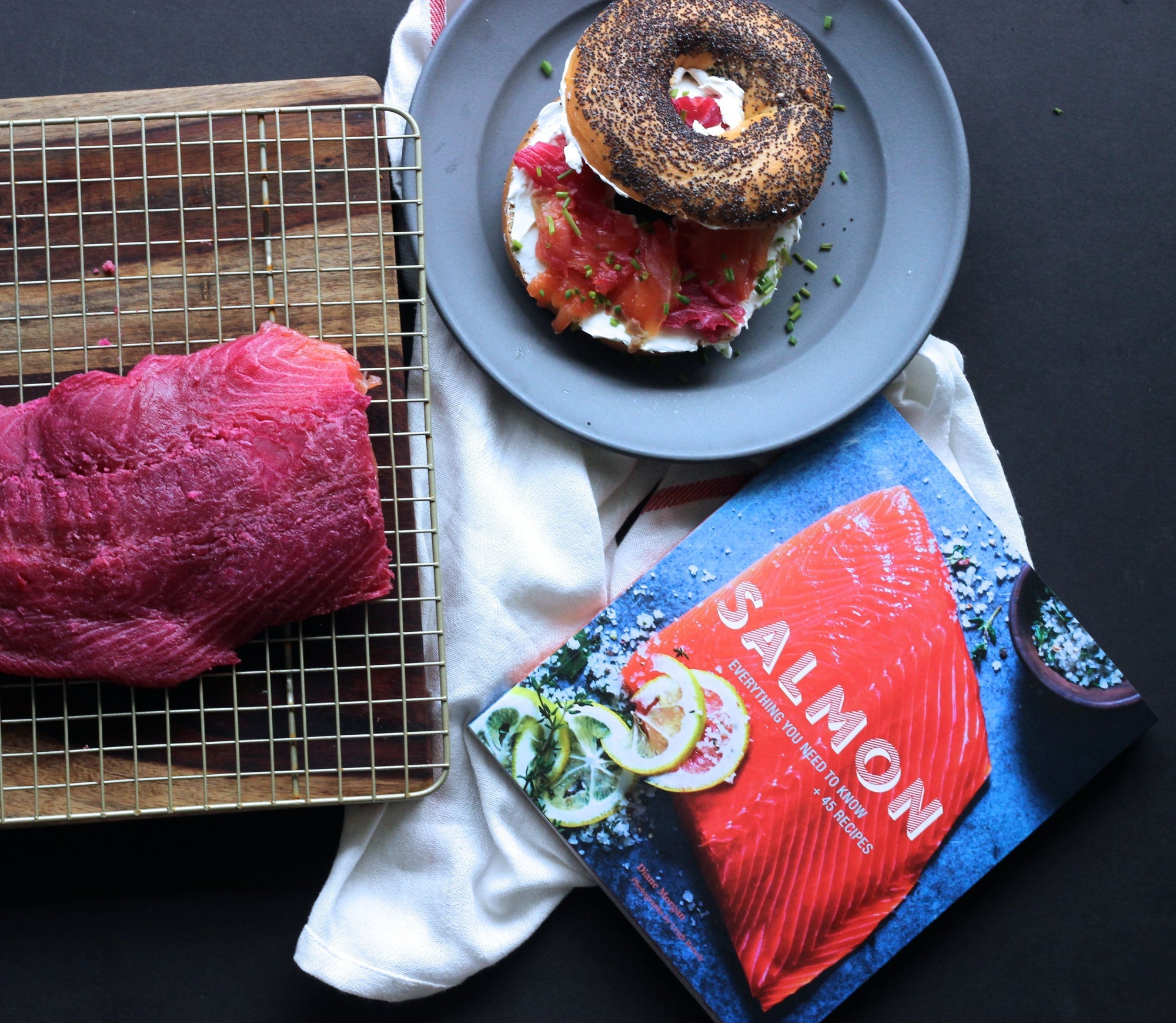 Beet and Horseradish Cured Wild Salmon Gravlax