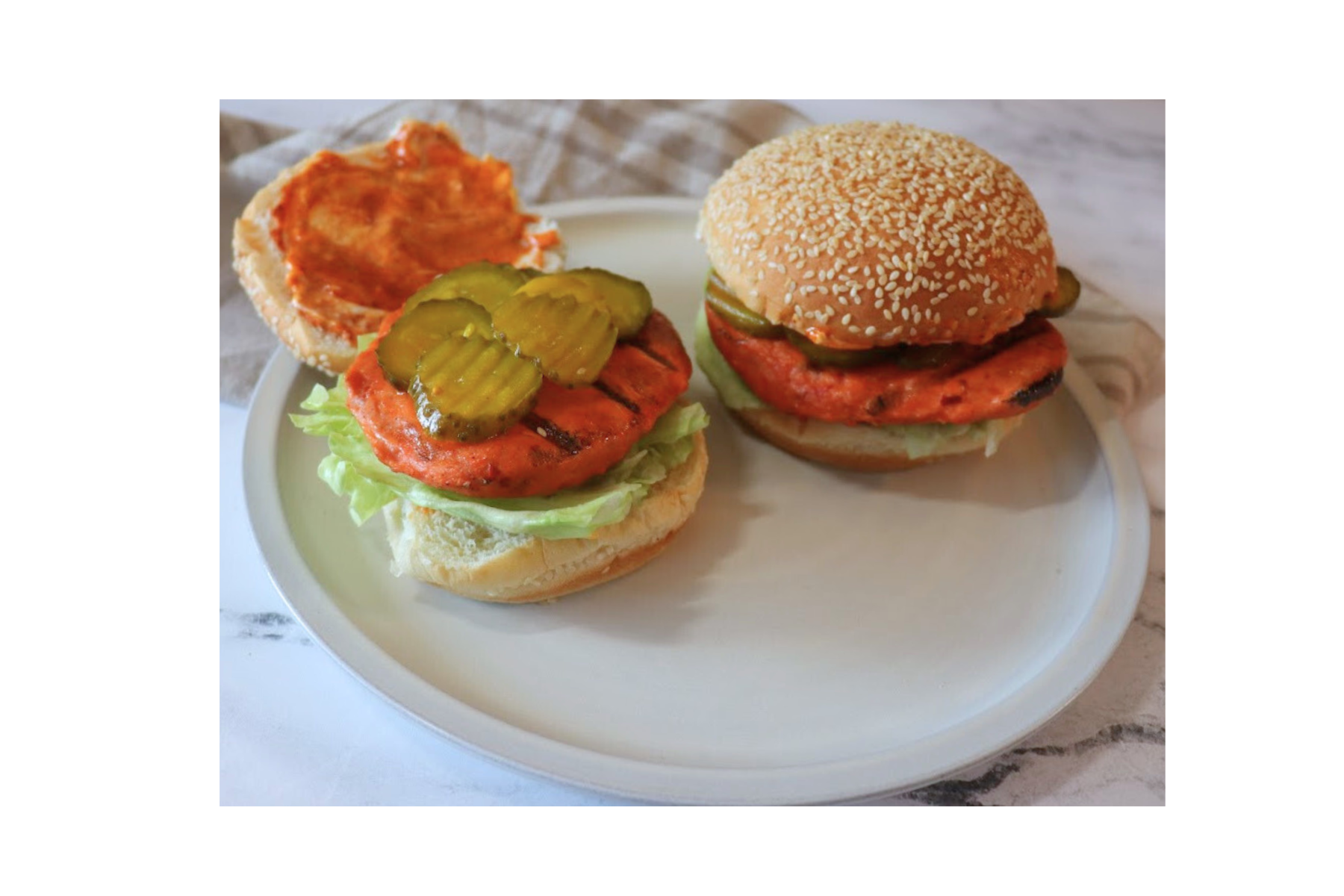 Nashville Hot Sauce Salmon Burger