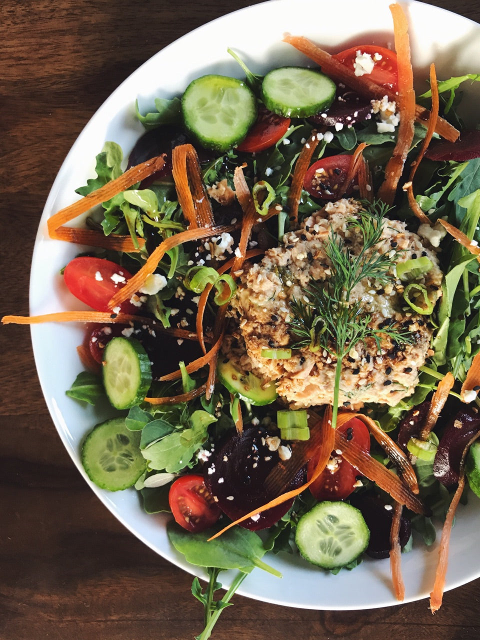Salmon Avocado Salad by Wellness with Edie