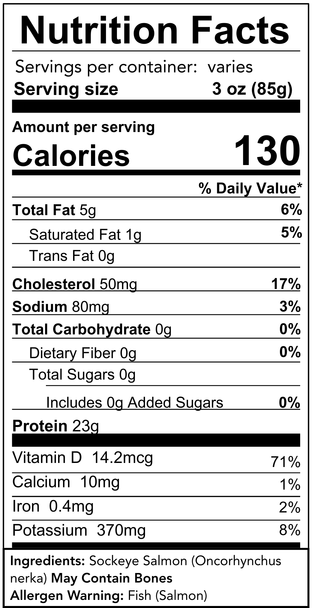 Nutrition Information